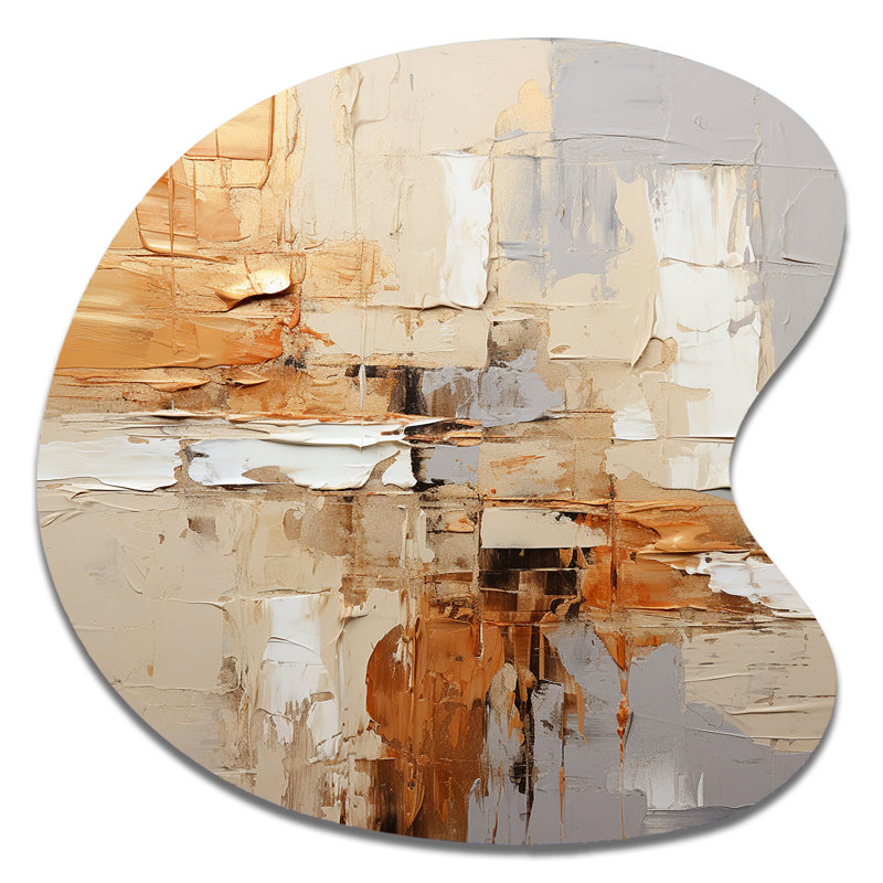 Combinaison de gris géométrique et collage II, H 33 po x l 33 po