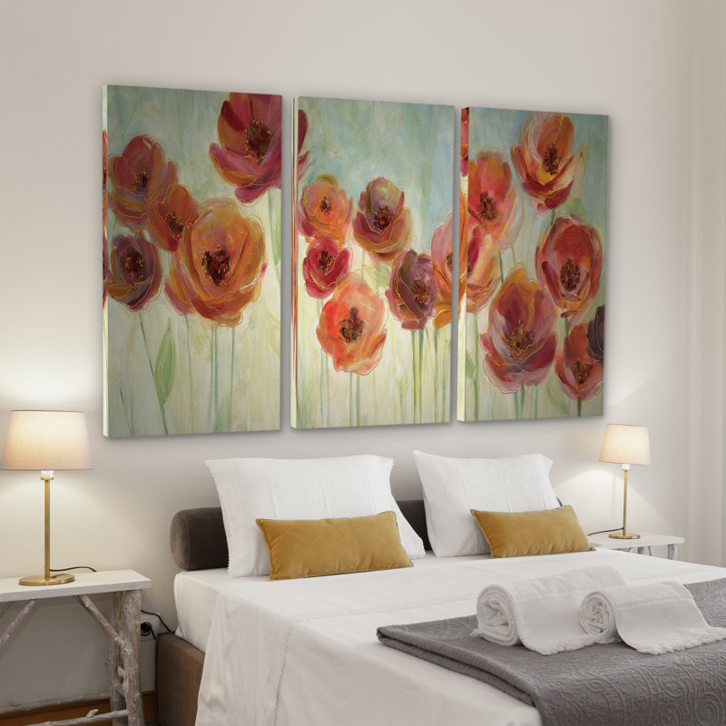 « pâturage pops », reproduction de peinture à l’acrylique à multiples images sur toile tendue de galerie, H 24 po x l 36 po