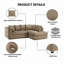 Jumbo Cord Upholstered Corner Sofa Small Back Cushion with Foot Stool -468277973-444416520