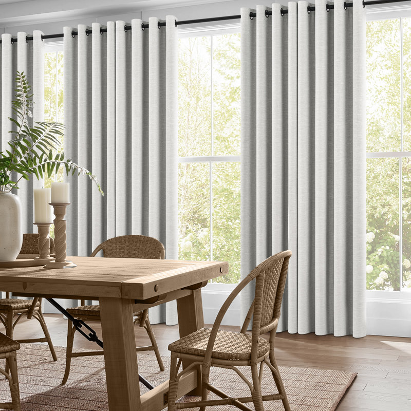 Rideaux occultant 100% occultant avec œillets Dennan, L 52 po x L 90 po, Gris beige