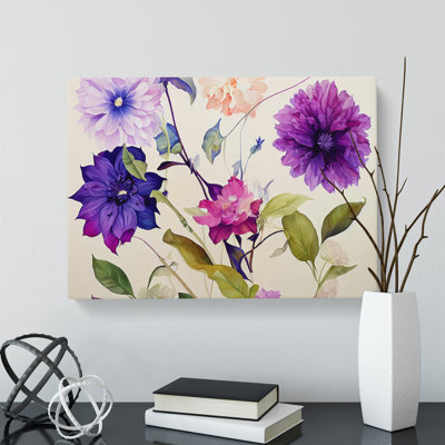 Amazing Watercolour Flowers - Wrapped Canvas