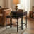 Atelier Industrial Solid Wood Nesting Table Set of 2 with Drawer and Tray Top-1034133052