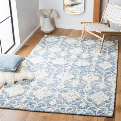 Alfret Metro Hand Tufted Indian Wool And Cotton With Latex Geometric Rug