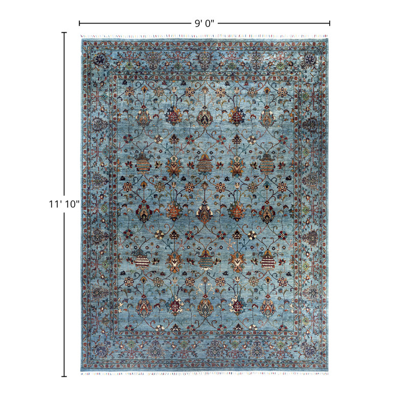 Tribal One-of-a-Kind Rectangle 9' X 11'10" Hand Knotted Area Rug
