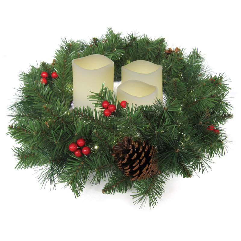 Unscented Flameless Candle with Metal Holder