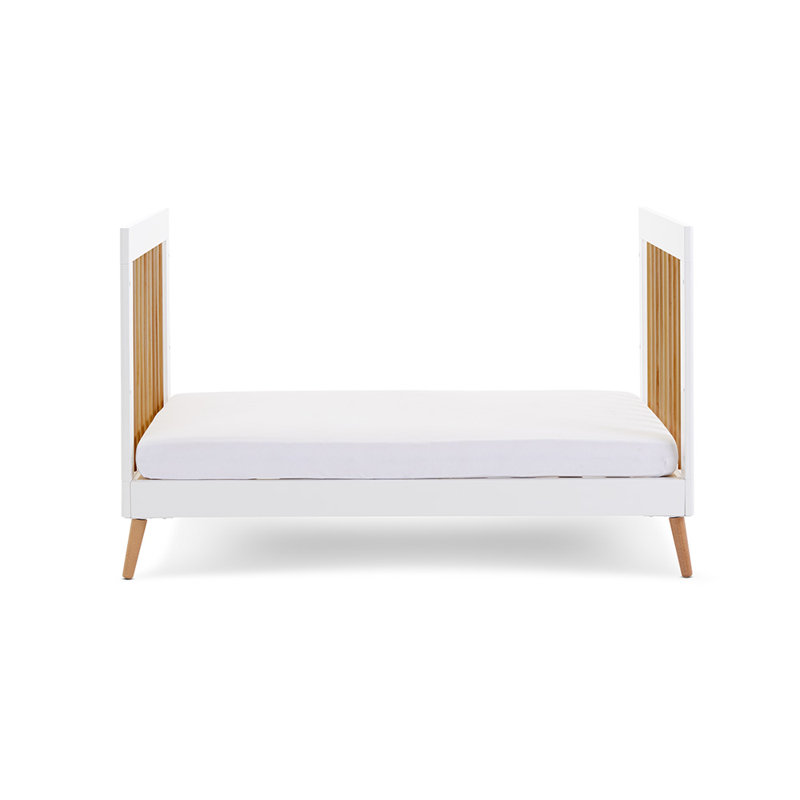 Maya Cot Bed 2 Piece Nursery Furniture Set, White/Brown