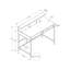 Bureau d'ordinateur, bureau personnel, debout, tablettes de rangement, L 48 po, travail, ordinateur portable, stratifié noir, métal noir, contemporain, moderne-552935528