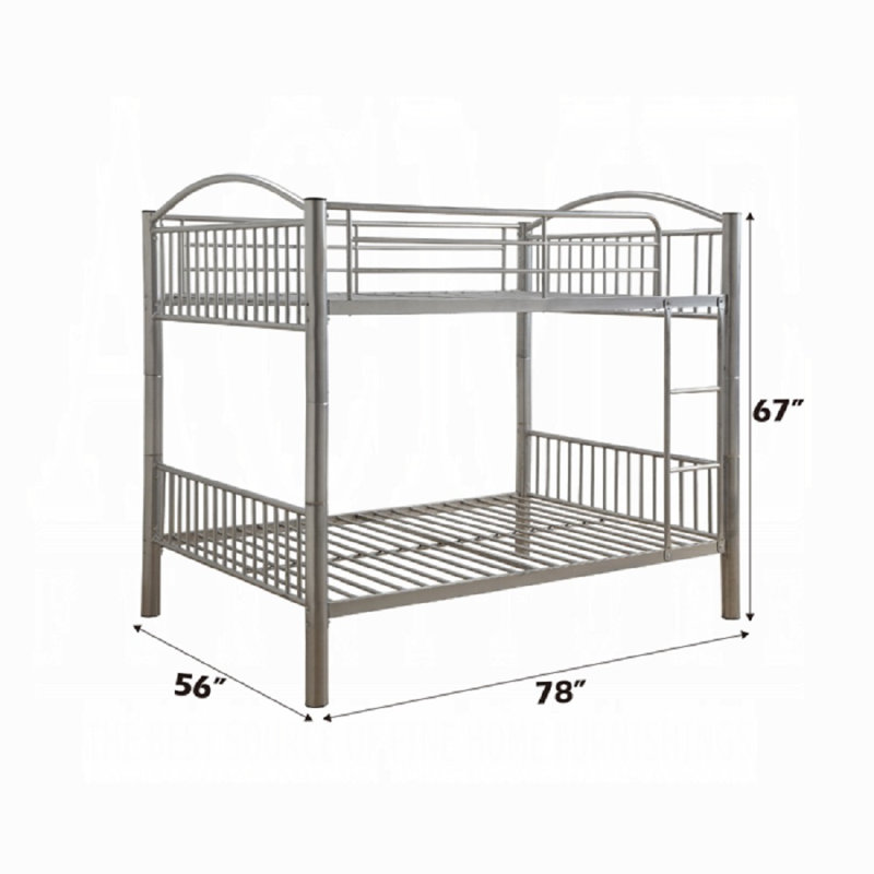 Lit superposé double Cayelynn, Argent argent