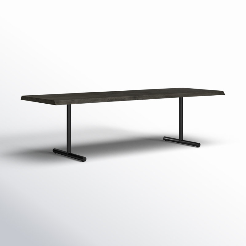 Colin Dining Table T Base, 29.75"H x 79"L x 40"W, Ebonized, Black