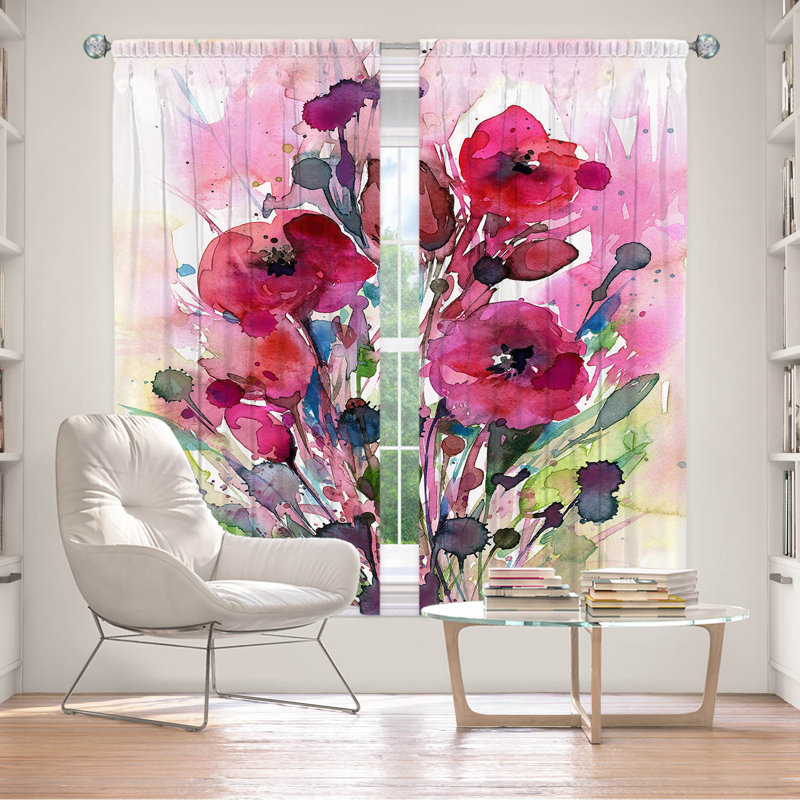 Rideau en polyester, L 40 po x L 82 po