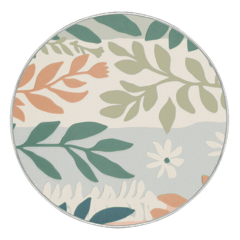 Rustling Leaves Rug, Round 4'