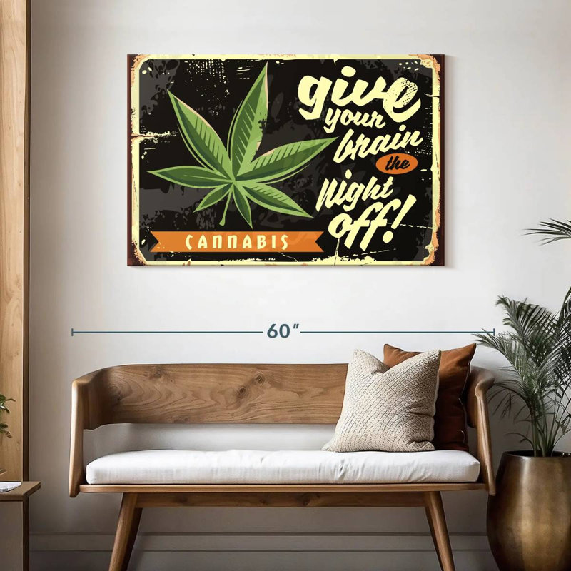 Soirée de marihuana, H 30 po x l 45 po