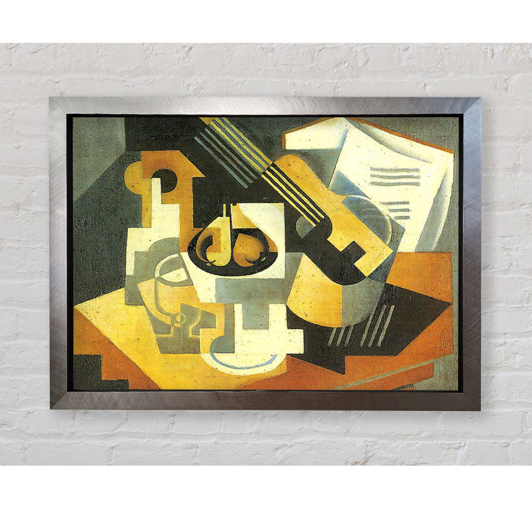 Juan Gris Guitar And Fruit Bowl 1 - Einzelne Bilderrahmen Kunstdrucke