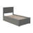 Amear Solid Wood Platform Bed with Panel Footboard and Trundle