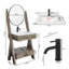 Ensemble de meuble-lavabo autoportant simple 29 po avec miroir et robinet Camden-101100493