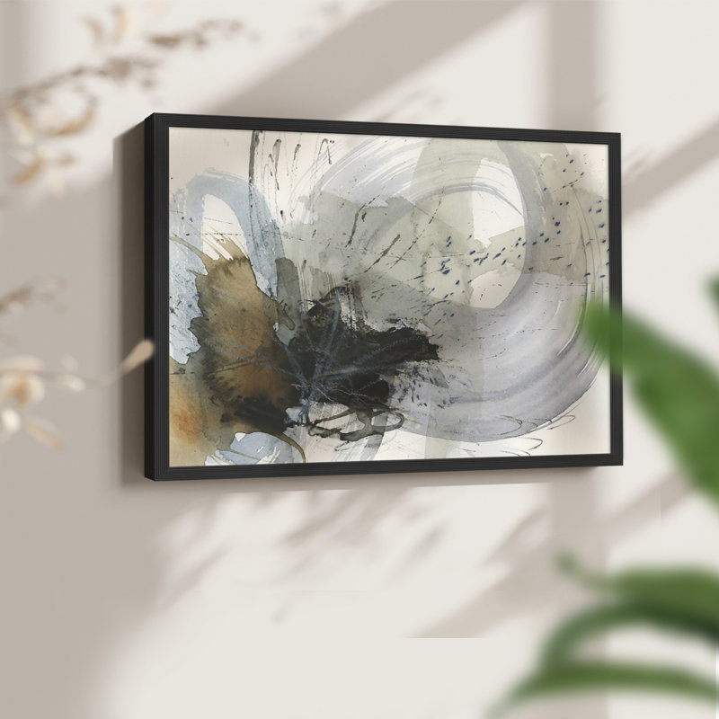 Orbital Burst II -Framed Print - Restickable, 22" H x 28" W, Black