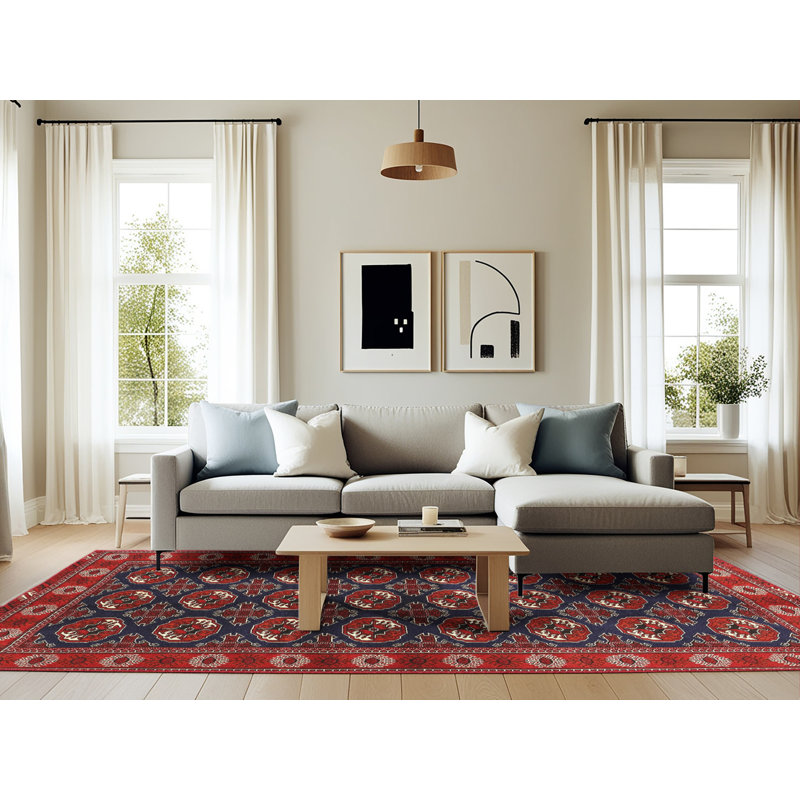 Tapis rouge à motif sud-ouest, Rectangle 6 pi x 9 pi