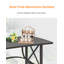 Table de salle à manger d'extérieur pour 8 personnes, table de salle à manger d'extérieur en aluminium avec trou pour parasol 2,2 po, très grande table d'extérieur rectangulaire pour 8 personnes pour terrasse, jardin, porche, bord de piscine