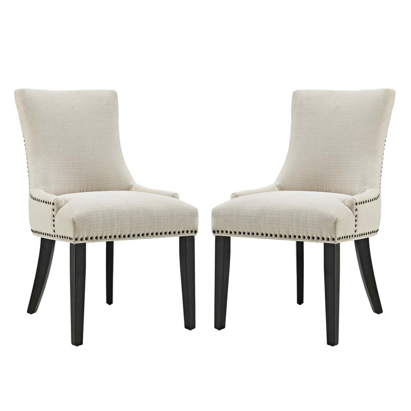Modway Marquis Fabric Dining Side Chair, Beige Polyester Blend