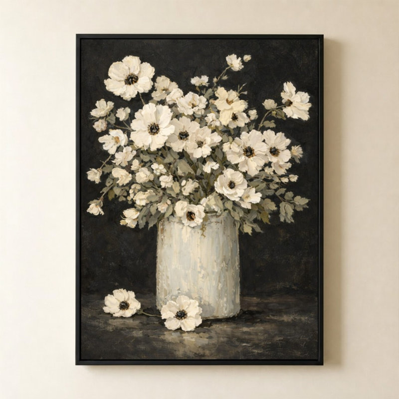 «Primavera On Black» par Patricia Pinto - impression sur toile