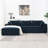 L-Shaped Chenille Sectional Sofa-1729343188