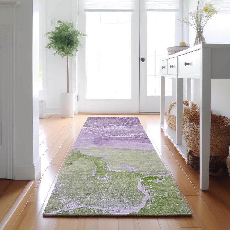 Premium Machine Washable Cerrito AMF517 Purple Rug