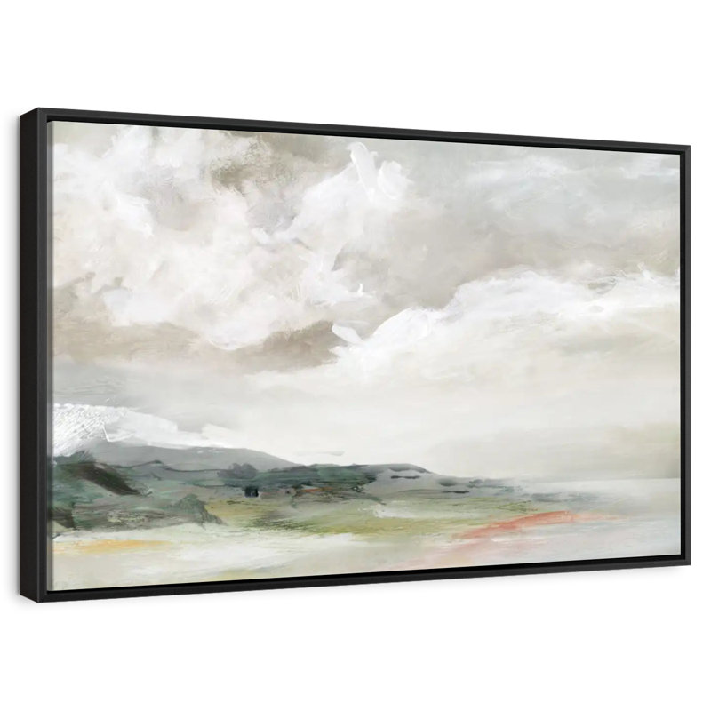 Chianna terre et nuages, Cadre flottant noir, 13 po x 9 po