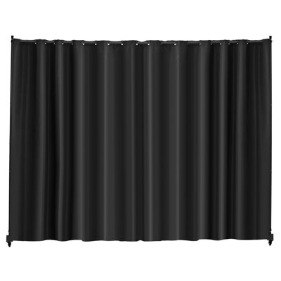 Paravent 96120inch pour la chambre à coucher, bloquant le soleil, crée un espace privé, structure en acier au carbone, écran d'intimité enduit de papillons 121,5 x 17,7 96,7 po, noir, utilisation à long terme, assemblage facile avec des vis