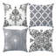 4 housses de coussin décoratives à motif de lignes simples bohémiennes