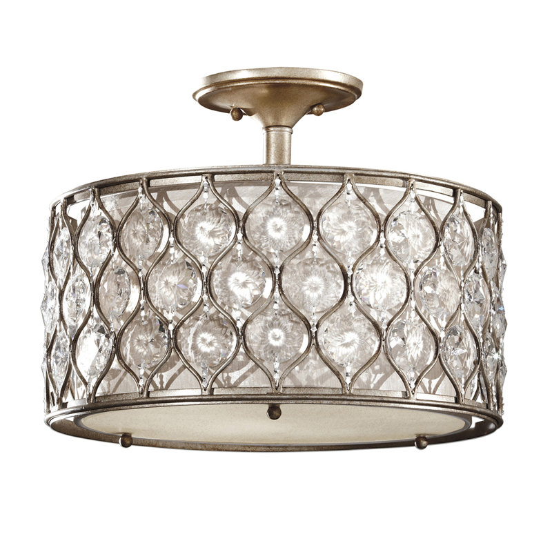 Meka Crystal Semi Flush Mount