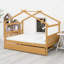 Lit en bois avec lit gigogne simple-2069462515