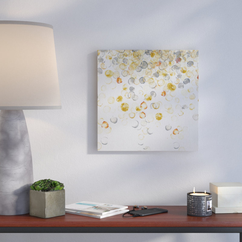 « golden tons », reproduction de peinture à l’huile sur toile tendue, H 16 po x l 16 po x p 1,5 po