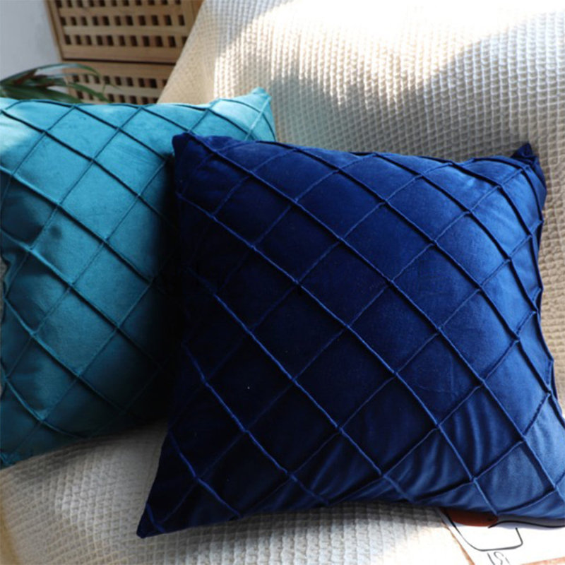 Ensemble de 2 housses de coussin avec inserts New Combo II, Bleu / bleu sarcelle