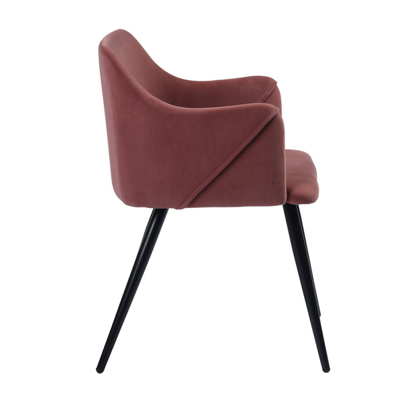 Sofiya 45cm H Velvet Upholstered Armchair, Rose