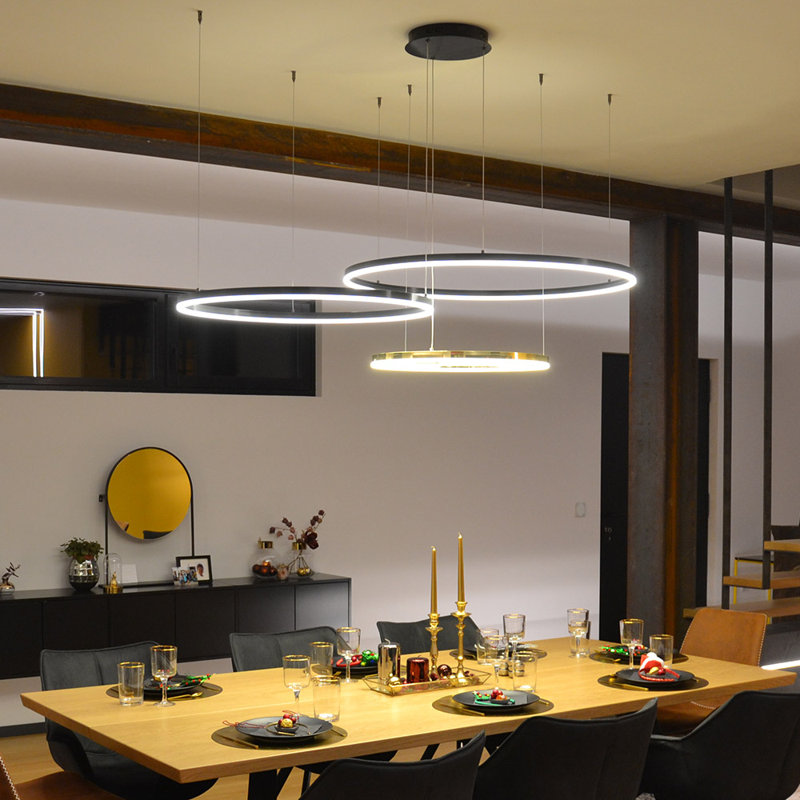Ring 60 LED Pendant Dimmable, 240cm H x 33cm W x 33cm D, White