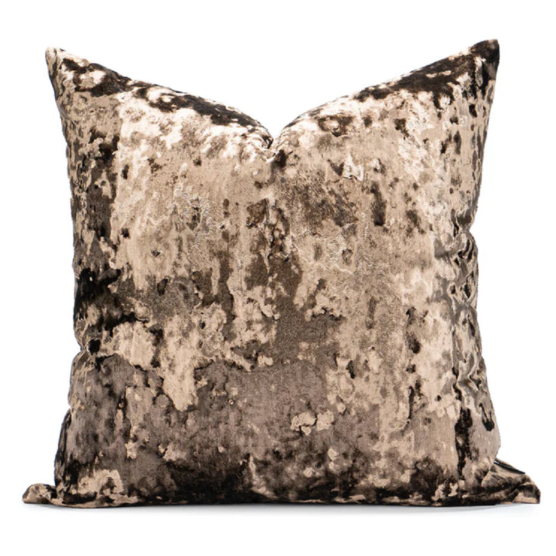 Housse de coussin brun écrasé