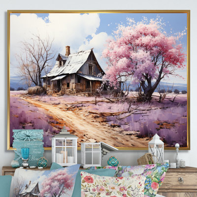 Grange au printemps III - décoration murale maison de campagne
