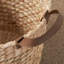 Panier de rangement rond en jacinthe d'eau tissé brun naturel 15,7 po x 15,7 po x 11,8 po Water Hyacinth
