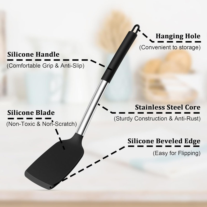 Ensemble d'ustensiles de cuisine en silicone 5 pièces