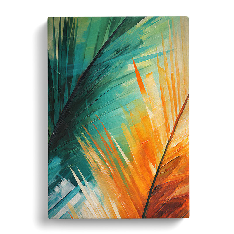 Palm Leaf Abstract - No Frame Print, 76cm H x 50cm W x 3cm D