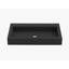 Lavabo de salle de bain vasque en résine 31,4 po x 18,8 po Badeloft WB-05-L-MBLK-71904055