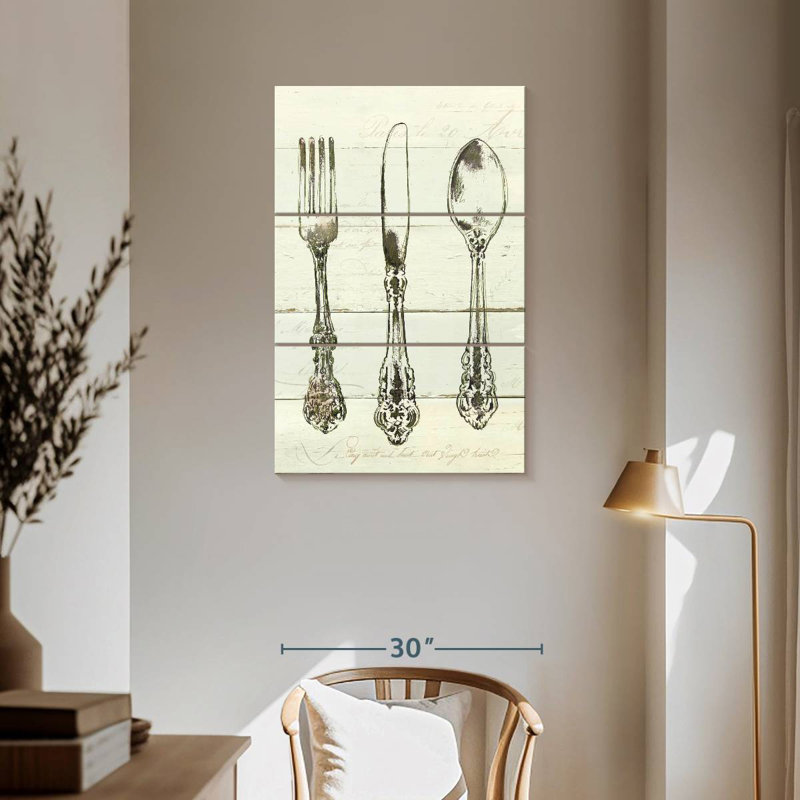 Ornate Kitchen Utensils, 57" H x 36" W
