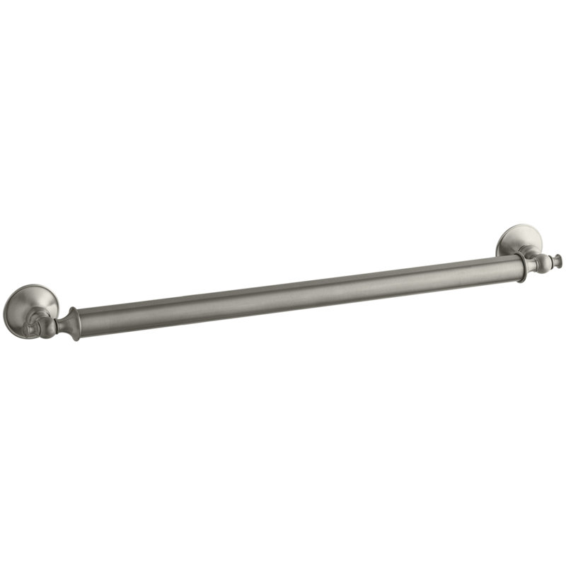Barre d'appui traditionnelle, Nickel brossé éclatant, L 24 po
