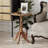 Farmhouse Wood Pedestal End Table