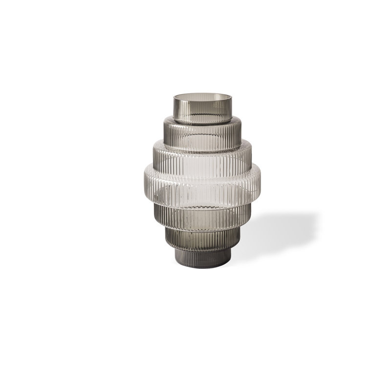 Petit vase Alfrida gris petit, Gris, H 30 po x l 20 po x P 20 po