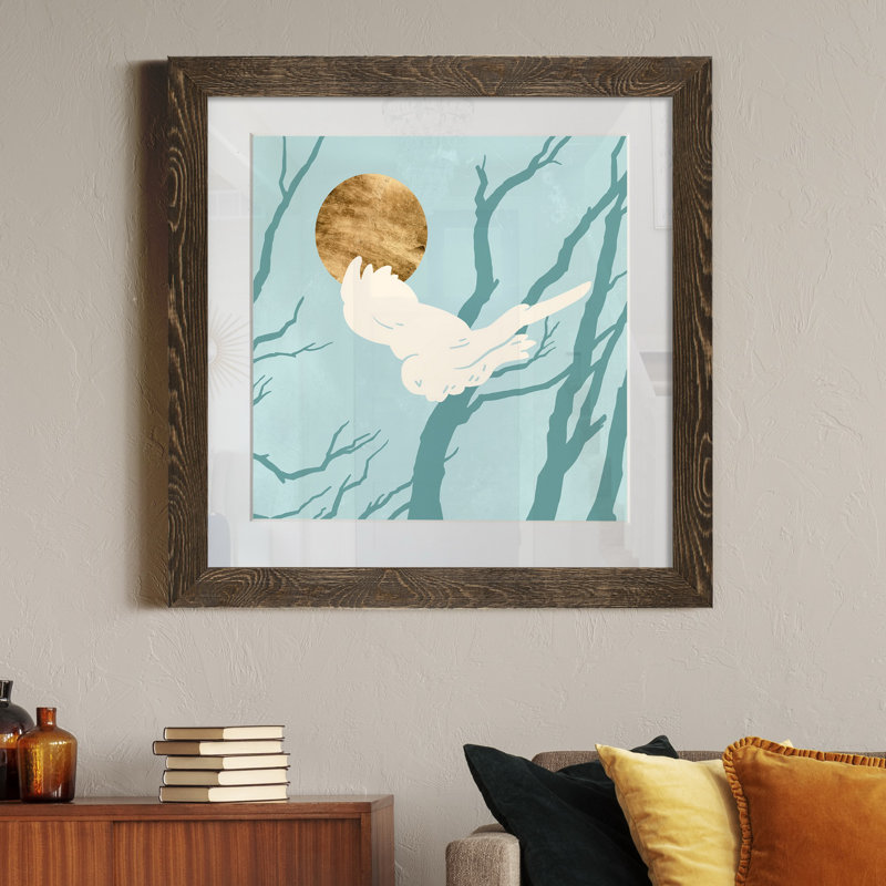 «Sakura Season II», reproduction d'art sur papier encadré, Cadre noyer, H 35,5 po x l 35,5 po x P 1,5 po