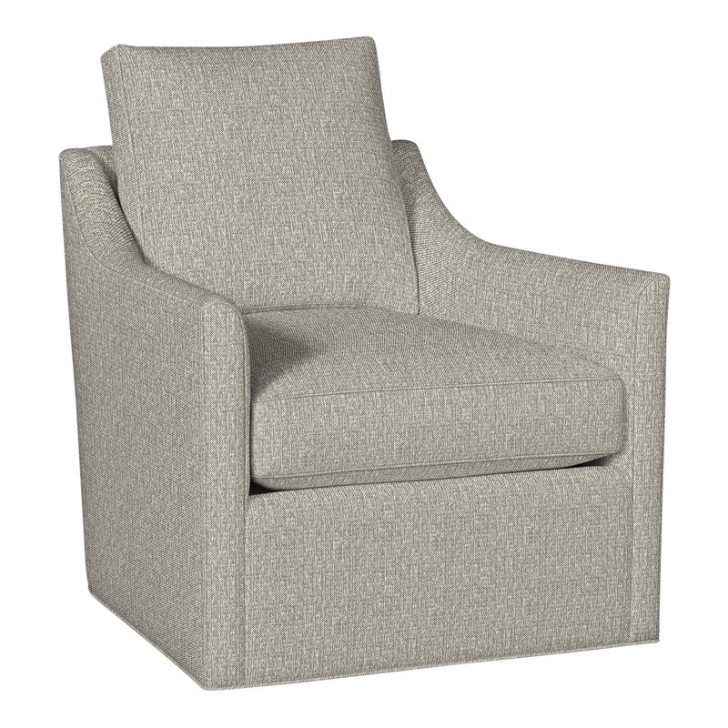 Newlin 30.5" Newlin Barrel Back Swivel Chair, Perigold Francine Linen, No