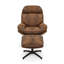Upholstered Swivel Accent Chair with Footstool-289316942