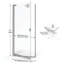 Porte de douche demi-cadre Armon l 32,75 "x H 66" Armon-16968503-17243253