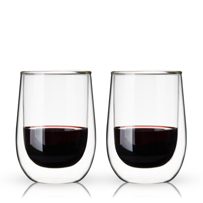 True Double Walled Wine Glasses, Set Of 2, 10oz, True